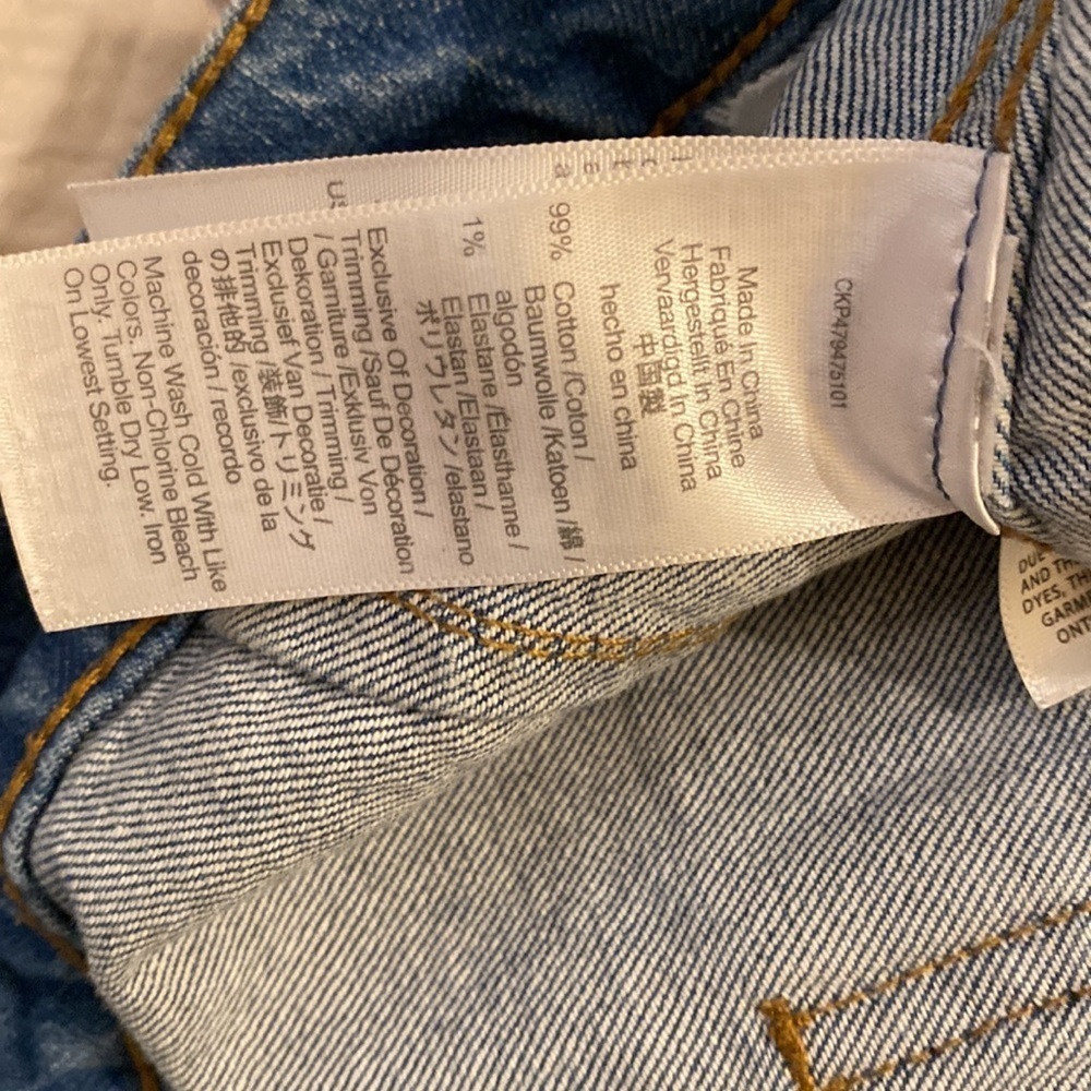 Madewell 90’ straight utility Blue Denim Straight-Leg Jeans size 32 - Picture 9 of 13